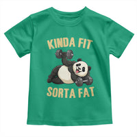 Funny Panda Weightlifting Workout Toddler T Shirt Kinda Fit Sorta Fat