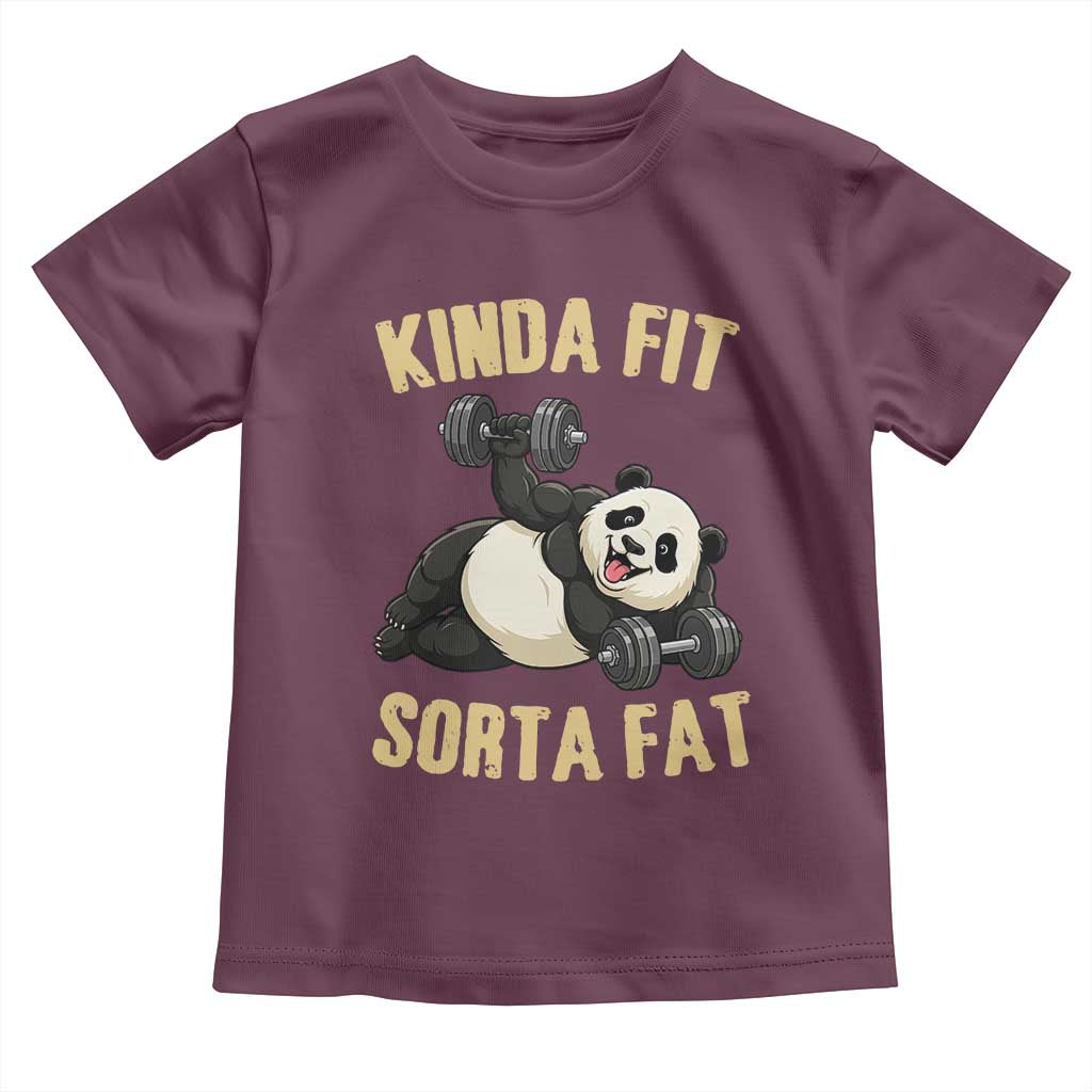 Funny Panda Weightlifting Workout Toddler T Shirt Kinda Fit Sorta Fat