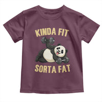 Funny Panda Weightlifting Workout Toddler T Shirt Kinda Fit Sorta Fat
