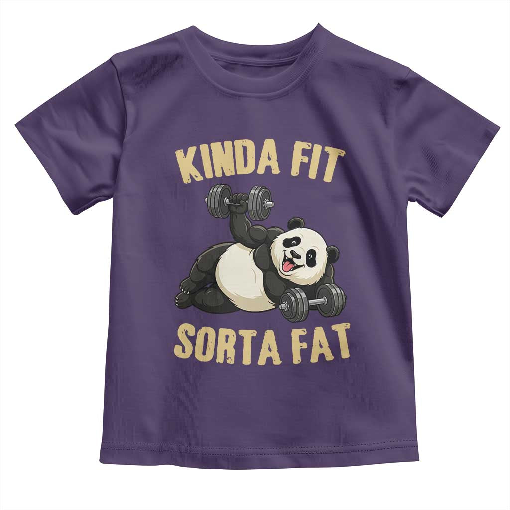 Funny Panda Weightlifting Workout Toddler T Shirt Kinda Fit Sorta Fat