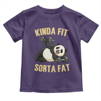 Funny Panda Weightlifting Workout Toddler T Shirt Kinda Fit Sorta Fat