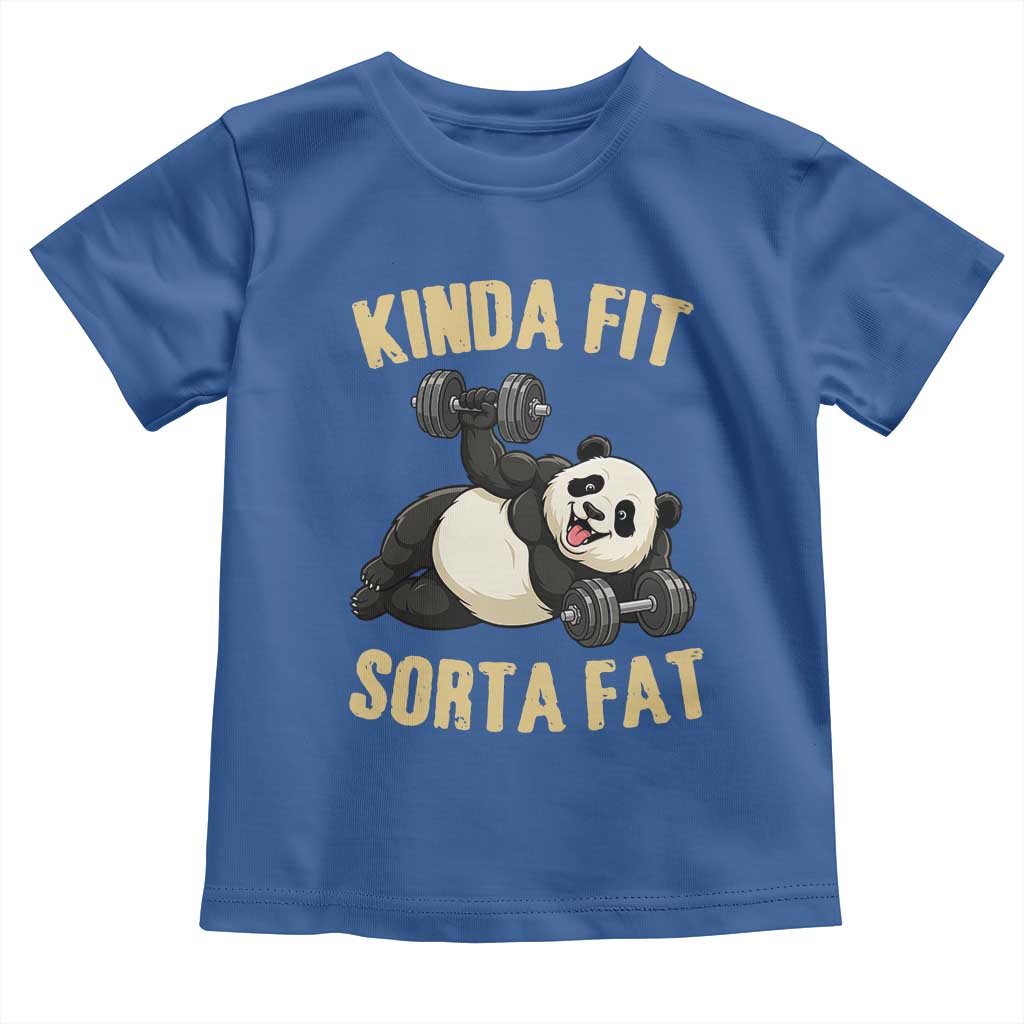 Funny Panda Weightlifting Workout Toddler T Shirt Kinda Fit Sorta Fat
