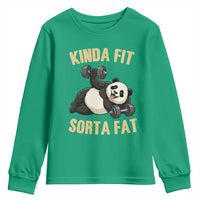 Funny Panda Weightlifting Workout Youth Sweatshirt Kinda Fit Sorta Fat