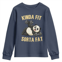 Funny Panda Weightlifting Workout Youth Sweatshirt Kinda Fit Sorta Fat