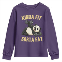 Funny Panda Weightlifting Workout Youth Sweatshirt Kinda Fit Sorta Fat