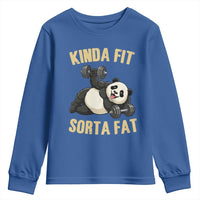 Funny Panda Weightlifting Workout Youth Sweatshirt Kinda Fit Sorta Fat