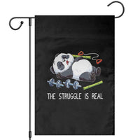 Funny Panda Workout Gift Garden Flag The Struggle Is Real