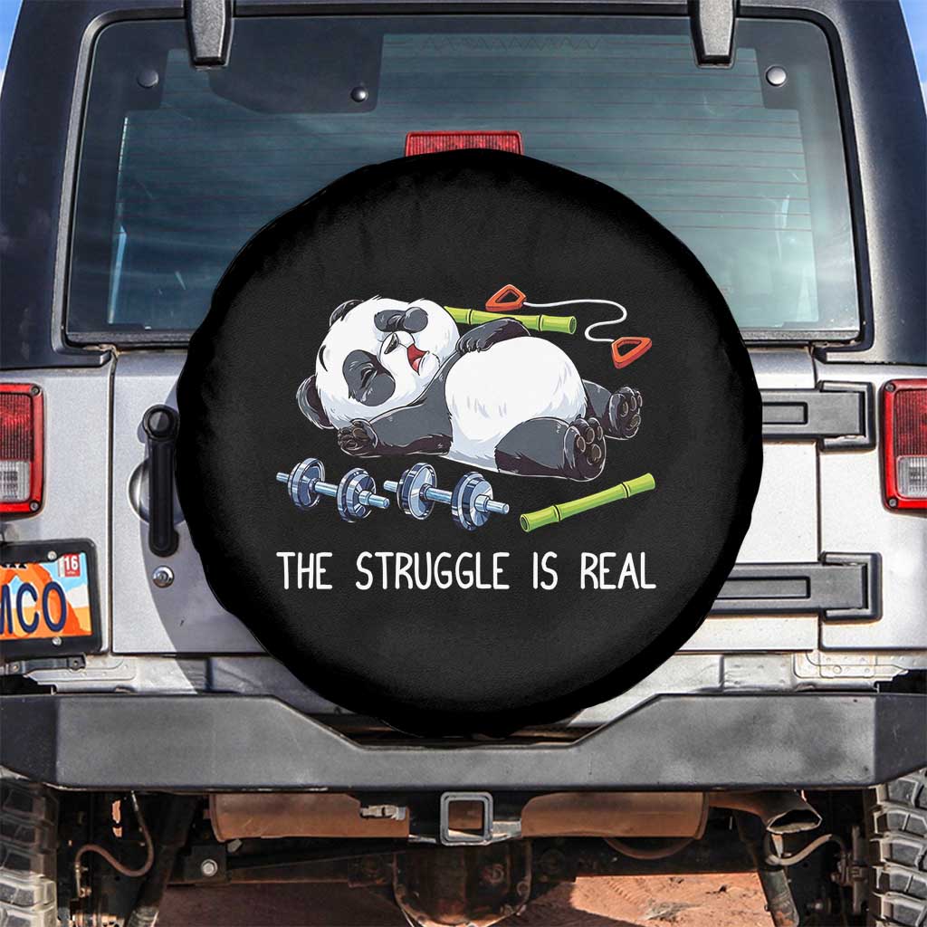 Funny Panda Workout Gift Spare Tire Cover The Struggle Is Real