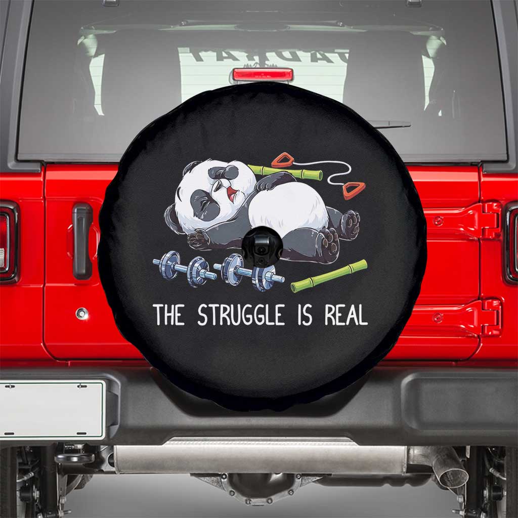 Funny Panda Workout Gift Spare Tire Cover The Struggle Is Real