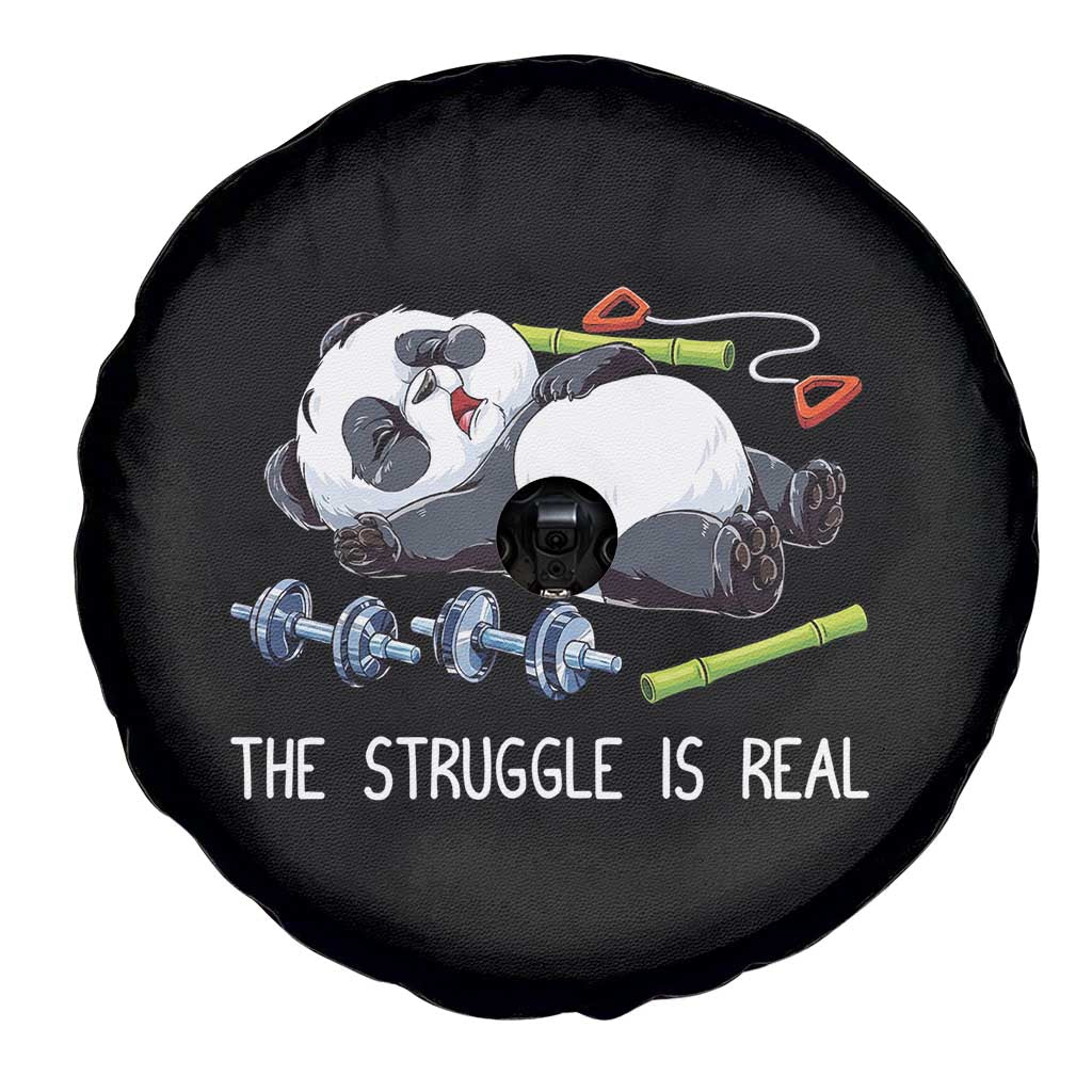 Funny Panda Workout Gift Spare Tire Cover The Struggle Is Real