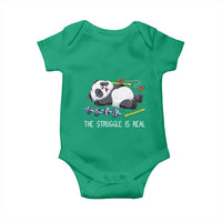 Funny Panda Workout Gift Baby Onesie The Struggle Is Real