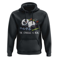 Funny Panda Workout Gift Hoodie The Struggle Is Real