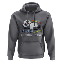 Funny Panda Workout Gift Hoodie The Struggle Is Real