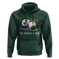Funny Panda Workout Gift Hoodie The Struggle Is Real