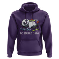 Funny Panda Workout Gift Hoodie The Struggle Is Real