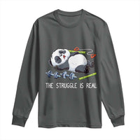 Funny Panda Workout Gift Long Sleeve Shirt The Struggle Is Real