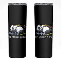Funny Panda Workout Gift Skinny Tumbler The Struggle Is Real