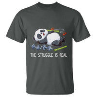 Funny Panda Workout Gift T Shirt The Struggle Is Real