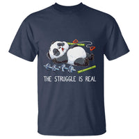 Funny Panda Workout Gift T Shirt The Struggle Is Real