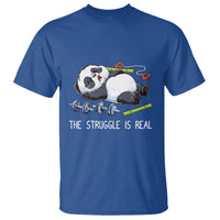 Funny Panda Workout Gift T Shirt The Struggle Is Real