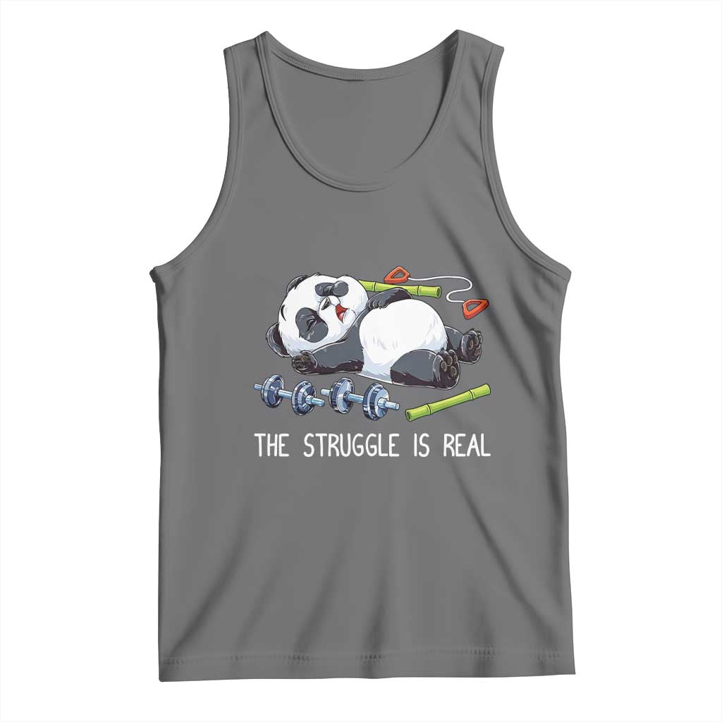 Funny Panda Workout Gift Tank Top The Struggle Is Real