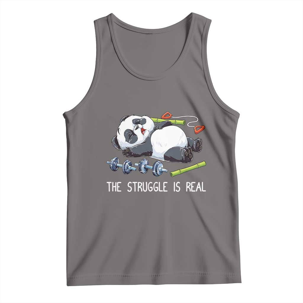 Funny Panda Workout Gift Tank Top The Struggle Is Real