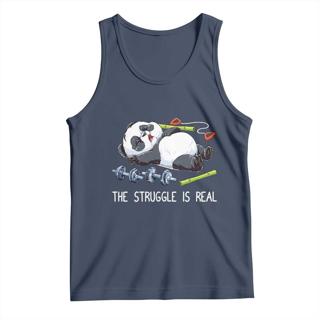 Funny Panda Workout Gift Tank Top The Struggle Is Real