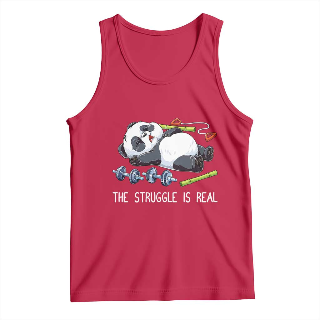 Funny Panda Workout Gift Tank Top The Struggle Is Real