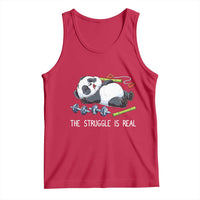 Funny Panda Workout Gift Tank Top The Struggle Is Real