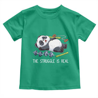 Funny Panda Workout Gift Toddler T Shirt The Struggle Is Real