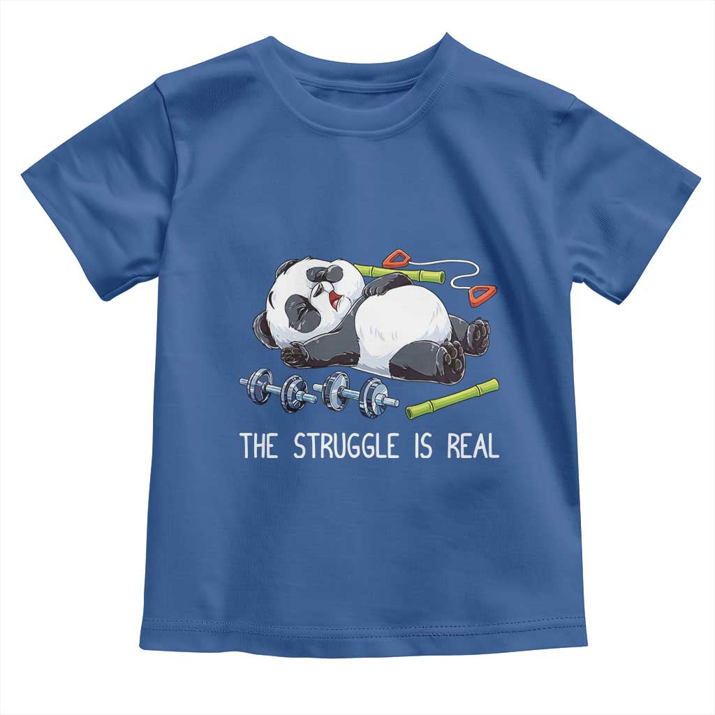Funny Panda Workout Gift Toddler T Shirt The Struggle Is Real