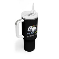 Funny Panda Workout Gift Tumbler With Handle The Struggle Is Real
