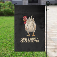 Guess What Chicken Butt Joke Garden Flag Funny Chicken Lover Graphic