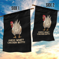 Guess What Chicken Butt Joke Garden Flag Funny Chicken Lover Graphic