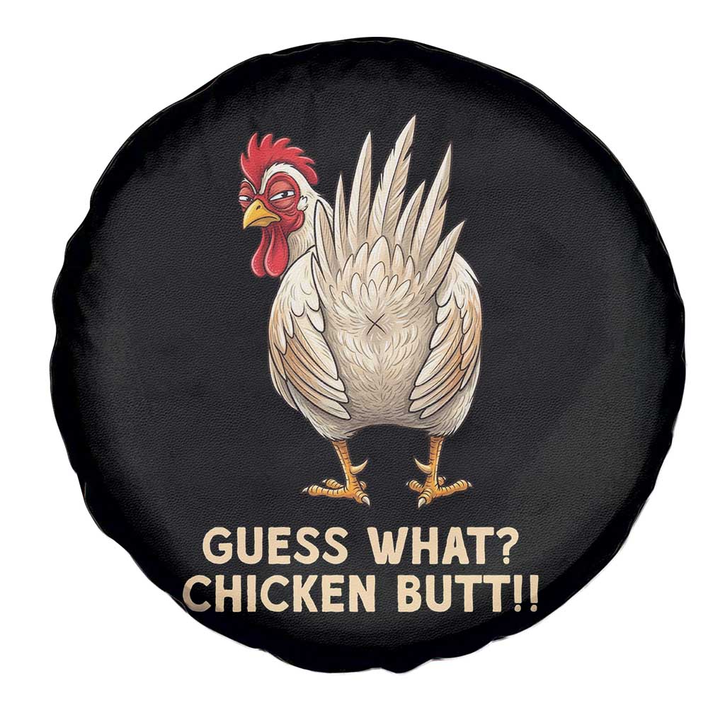 Guess What Chicken Butt Joke Spare Tire Cover Funny Chicken Lover Graphic