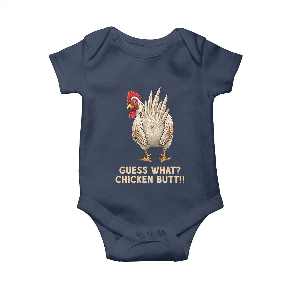 Guess What Chicken Butt Joke Baby Onesie Funny Chicken Lover Graphic