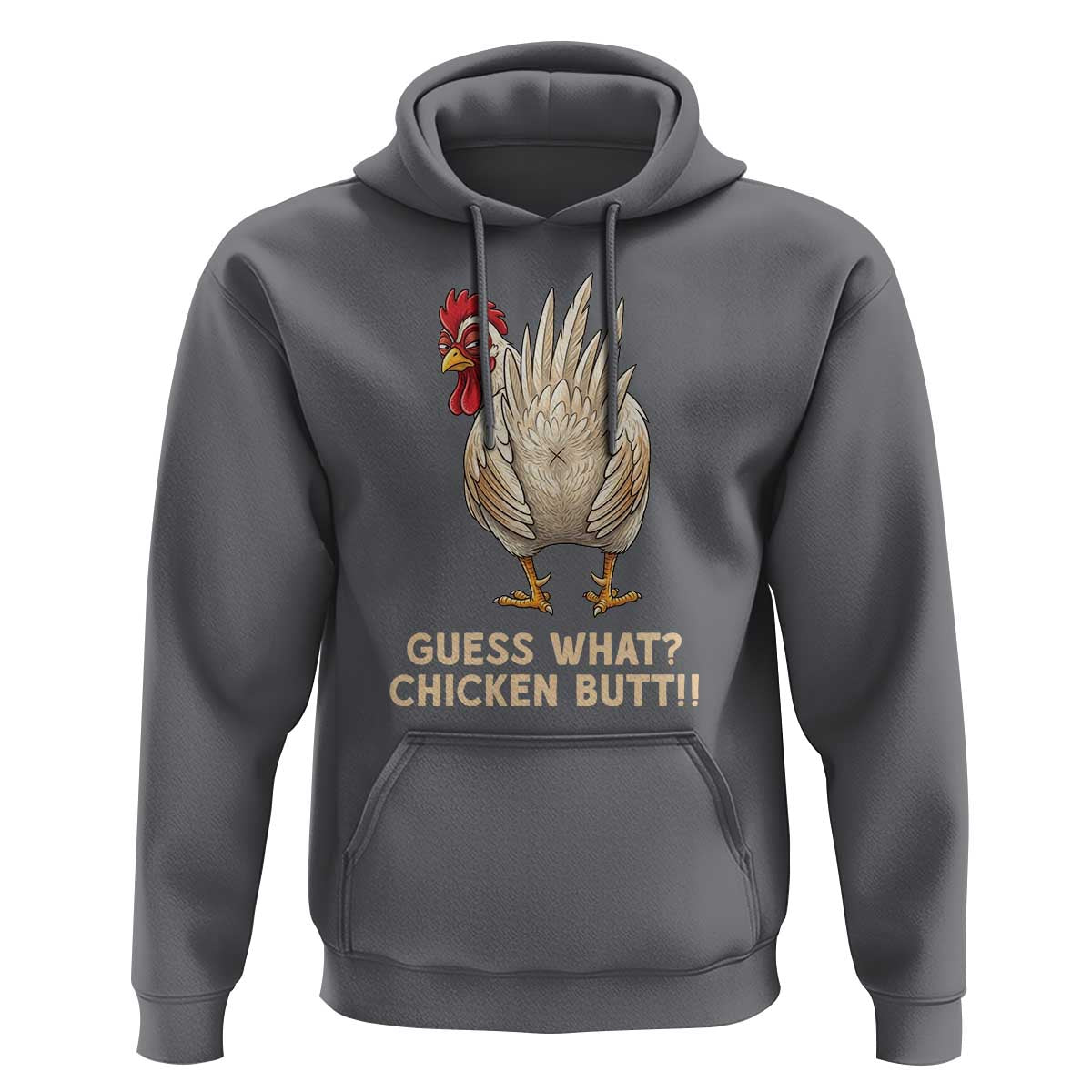 Guess What Chicken Butt Joke Hoodie Funny Chicken Lover Graphic