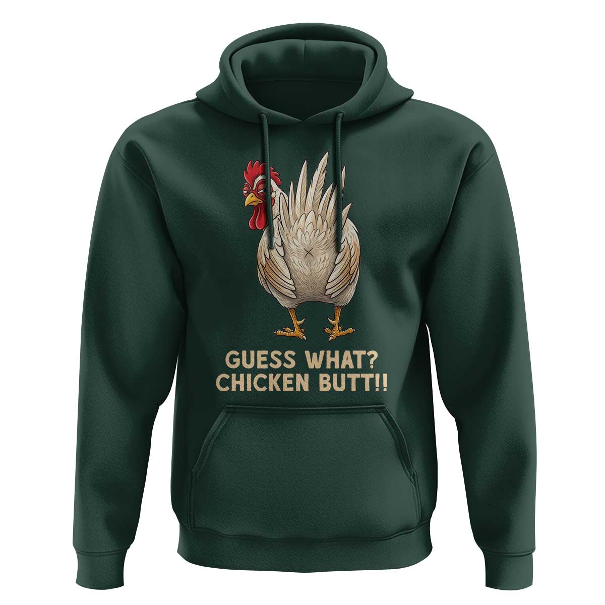 Guess What Chicken Butt Joke Hoodie Funny Chicken Lover Graphic