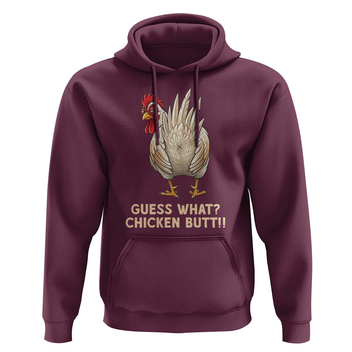 Guess What Chicken Butt Joke Hoodie Funny Chicken Lover Graphic