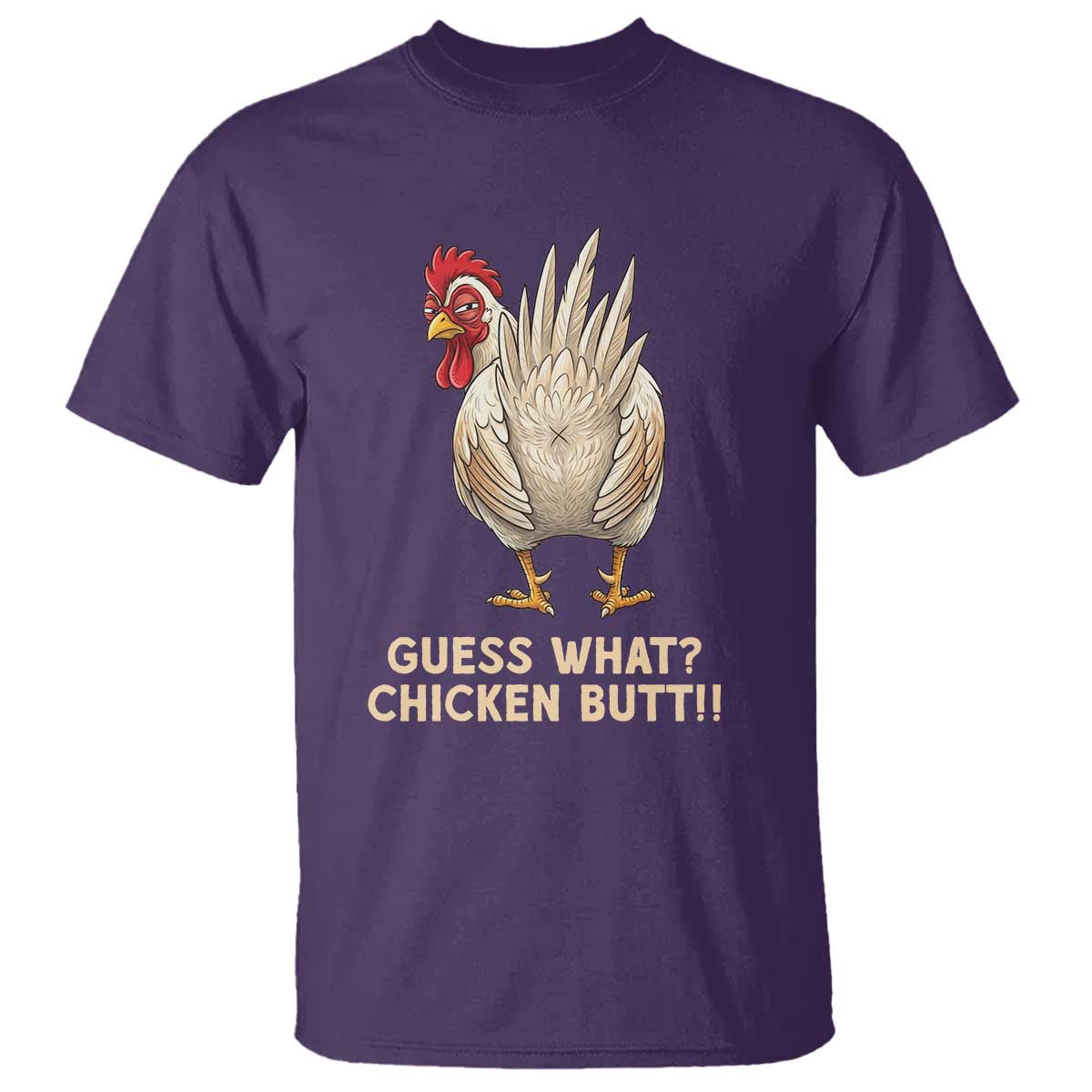 Guess What Chicken Butt Joke T Shirt Funny Chicken Lover Graphic