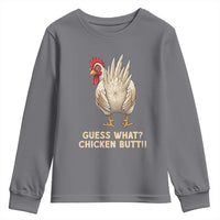 Guess What Chicken Butt Joke Youth Sweatshirt Funny Chicken Lover Graphic