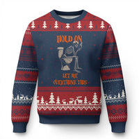 Funny Skeleton Let Me Overthink This Ugly Christmas Sweater Sarcastic Dark Humor Quote
