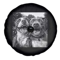 Pitbull Selfie Meme Spare Tire Cover Funny Dog Lover Graphic