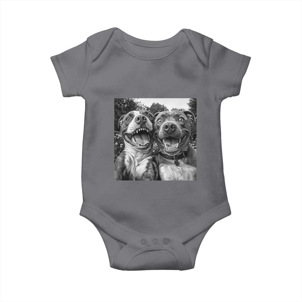 Pitbull Selfie Meme Baby Onesie Funny Dog Lover Graphic