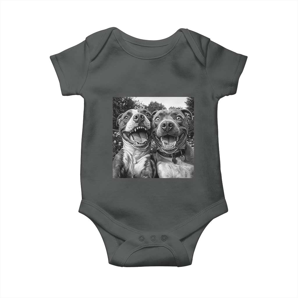 Pitbull Selfie Meme Baby Onesie Funny Dog Lover Graphic