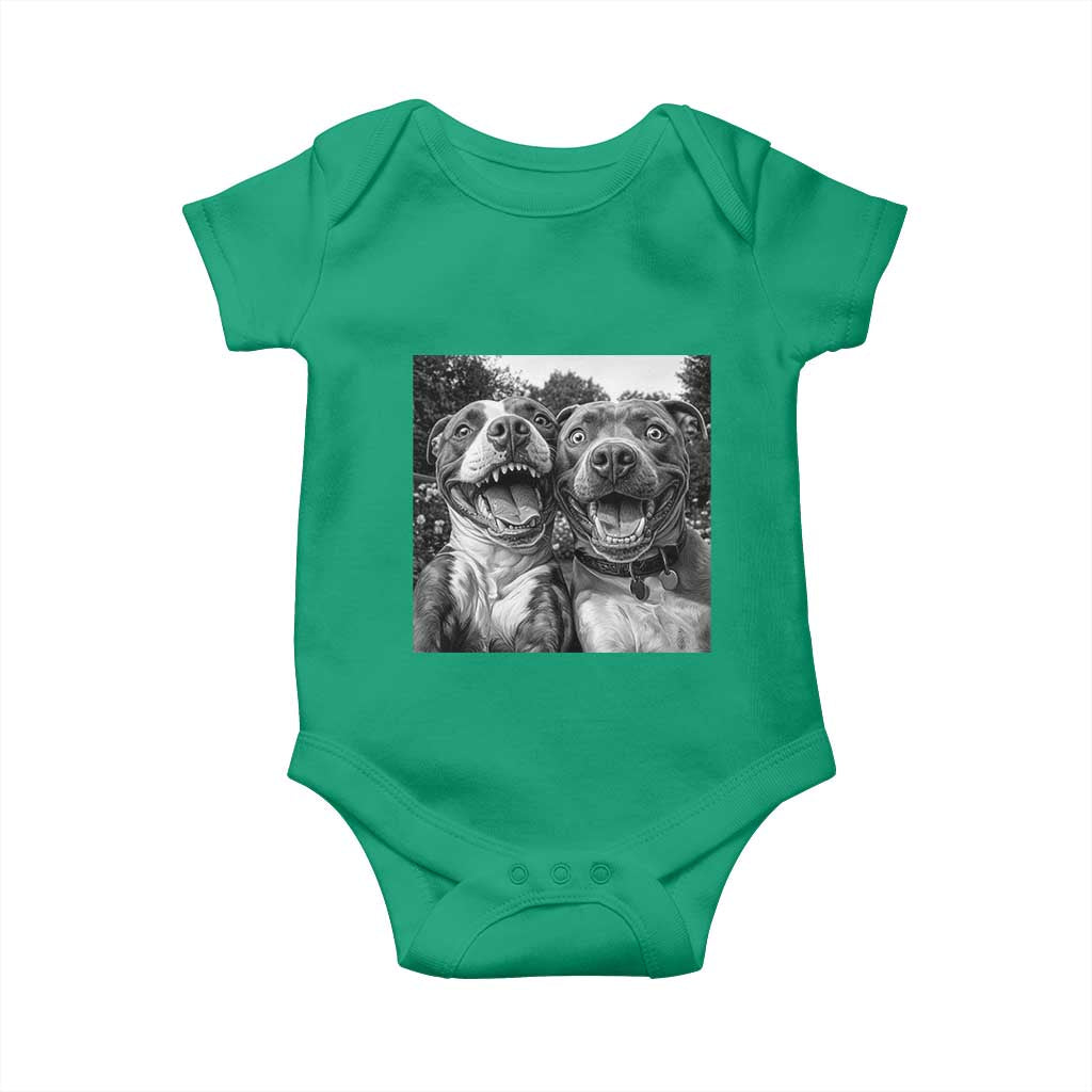 Pitbull Selfie Meme Baby Onesie Funny Dog Lover Graphic