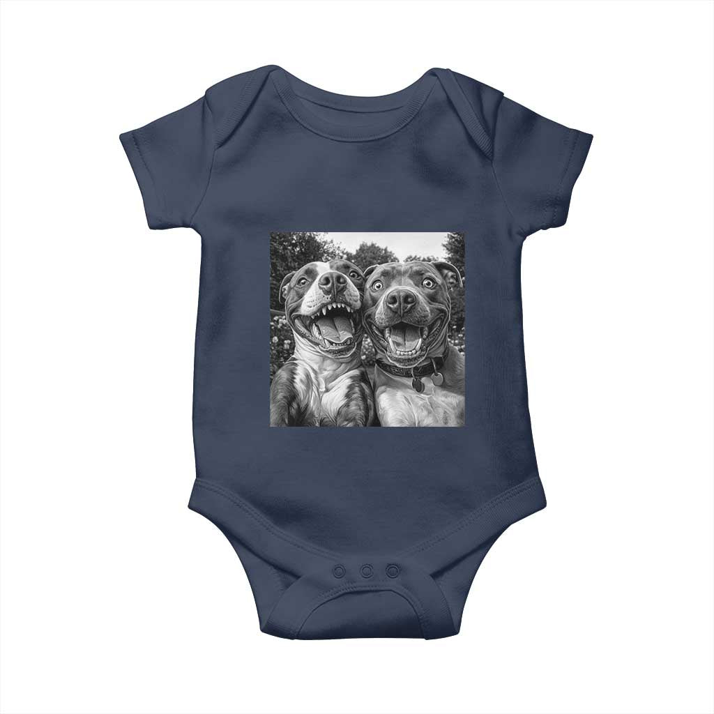 Pitbull Selfie Meme Baby Onesie Funny Dog Lover Graphic