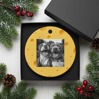 Pitbull Selfie Meme Ceramic Ornament Funny Dog Lover Graphic