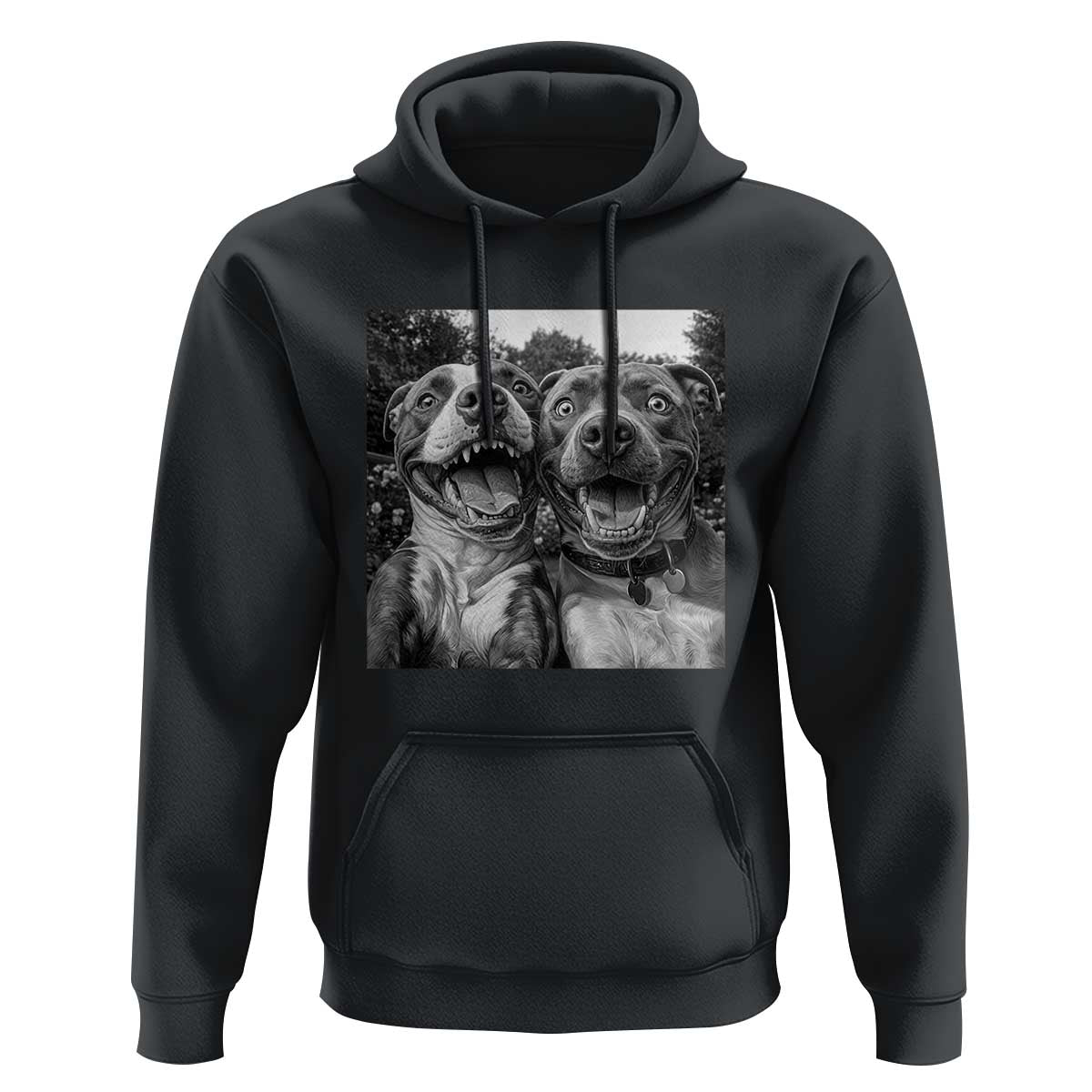 Pitbull Selfie Meme Hoodie Funny Dog Lover Graphic