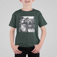 Pitbull Selfie Meme T Shirt For Kid Funny Dog Lover Graphic
